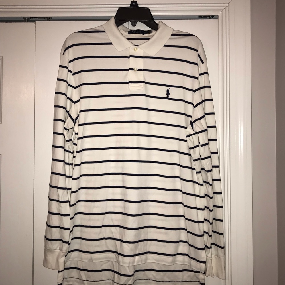 Never Worn Striped Three Button Polo - image 1